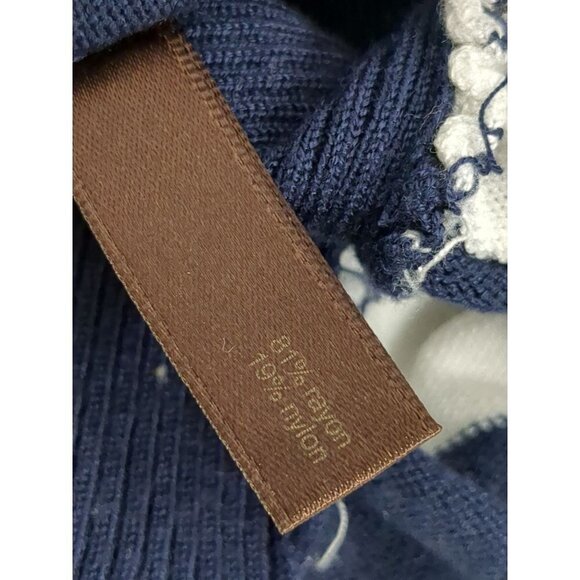 The Limited Long Sleeve Slim Fit Cowl Neck Sweater Red White Blue Womens XS - Picture 5 of 7